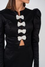 Pearl Bow Mini Dress - Image 4