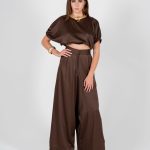 Satin Co-ord Crop Set