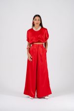 Satin Co-ord Crop Set - Image 3