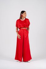 Satin Co-ord Crop Set - Image 2