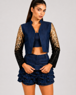 Sequin Denim Jacket - Image 4