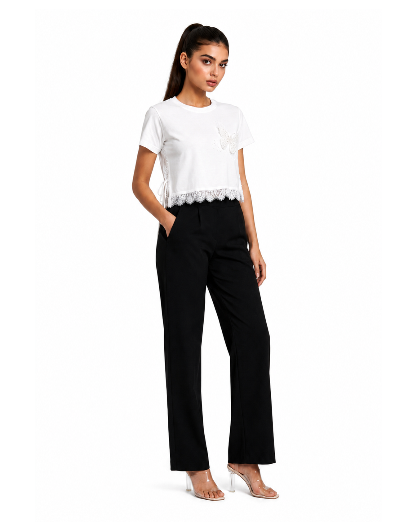 m-17 Butterfly Lace T-shirt - Image 1