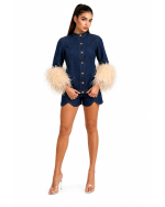 Denim Feather Shirt